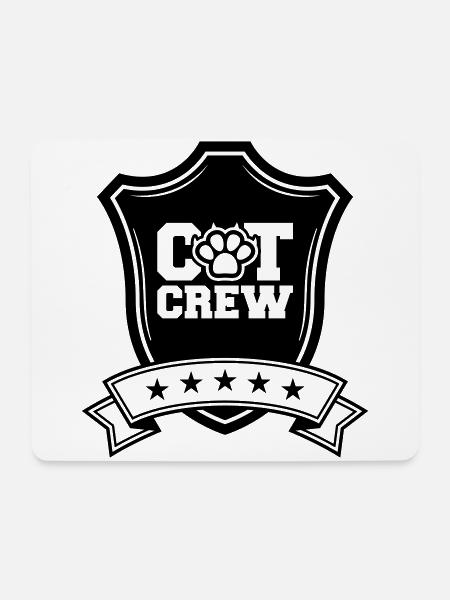 Cat Crew Wappen - Mousepad (Querformat) - Weiß