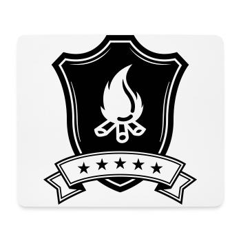 Lagerfeuer Wappen - Mousepad (Querformat) - Weiß - Vorne