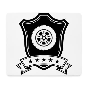 Reifen tuning Wappen - Mousepad (Querformat) - Weiß - Vorne