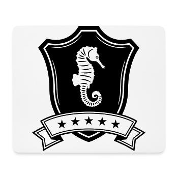 Seepferd Wappen - Mousepad (Querformat) - Weiß - Vorne