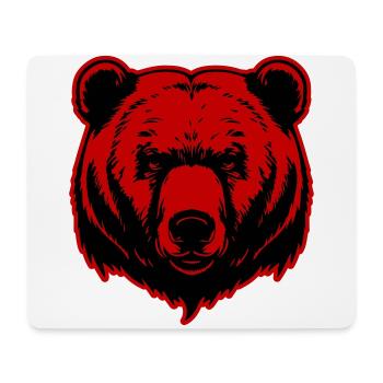 Bär Grizzly Kopf - Mousepad (Querformat) - Weiß - Vorne