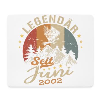 Legendär seit Juni 2002 - Geburtstag 2002 - Mousepad (Querformat) - Weiß - Vorne