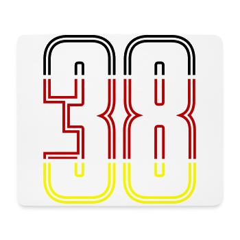 38 Symbole numérique Allemagne - Tapis de souris (format paysage) - blanc - Devant