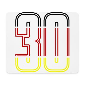 30 symbole de chiffres Allemagne - Tapis de souris (format paysage) - blanc - Devant