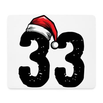 33 Zahl Weihnachten - Mousepad (Querformat) - Weiß - Vorne