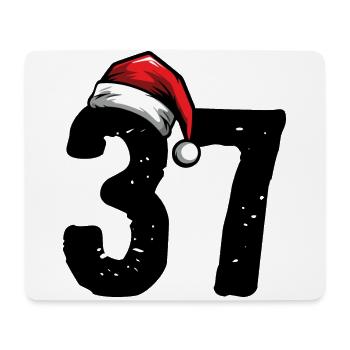 37 Numéro Noël - Tapis de souris (format paysage) - blanc - Devant