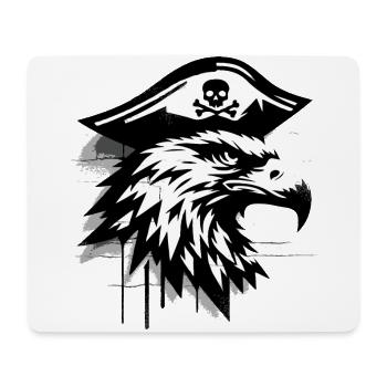 Adler Adlerkopf Pirat Seeräuber Graffiti Streetart - Mousepad (Querformat) - Weiß - Vorne