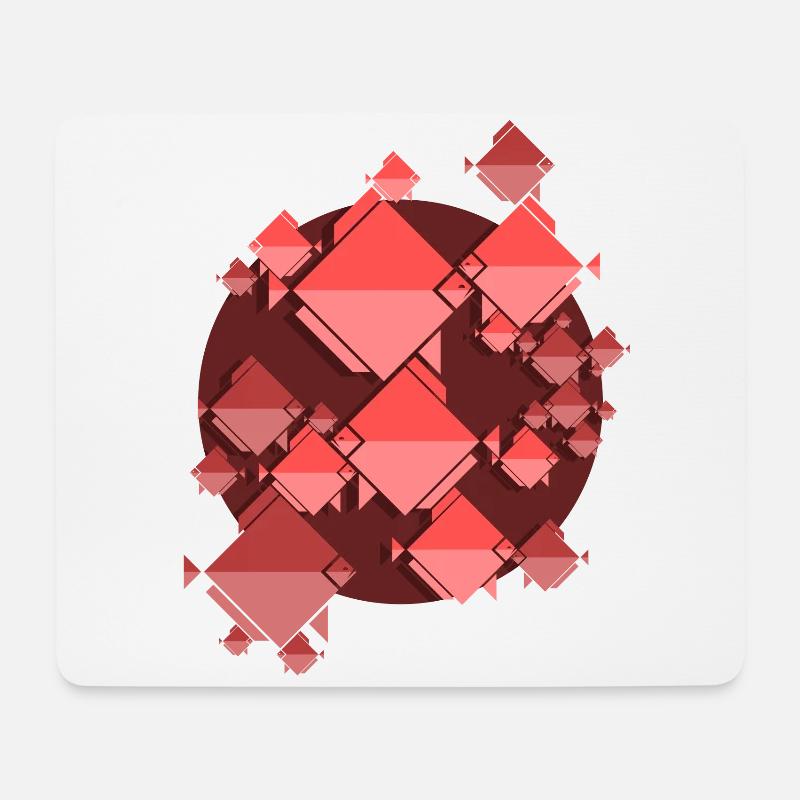 red fish swarm - Mousepad (Querformat) - Weiß