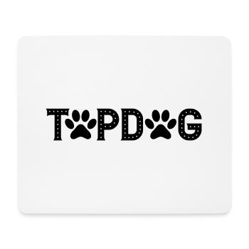 Farben änderbar | Top Dog - Bester Hund - Mousepad (Querformat) - Weiß - Vorne