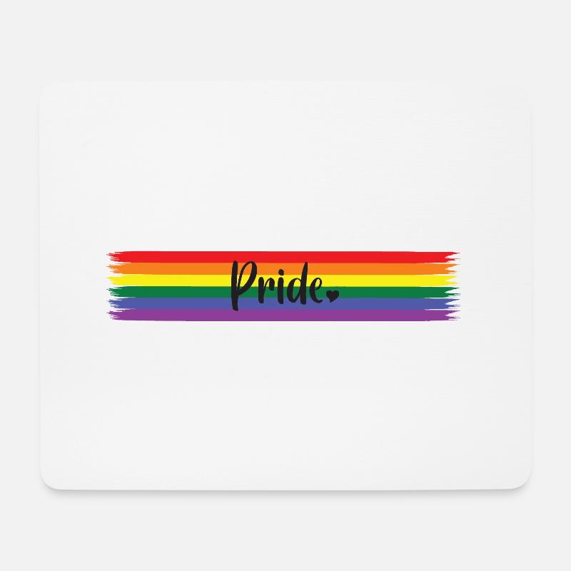Pride Rainbow LGBTQ Design - Mousepad (Querformat) - Weiß