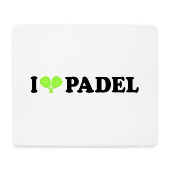 I Love Padel - Tapis de souris (format paysage) - blanc - Devant