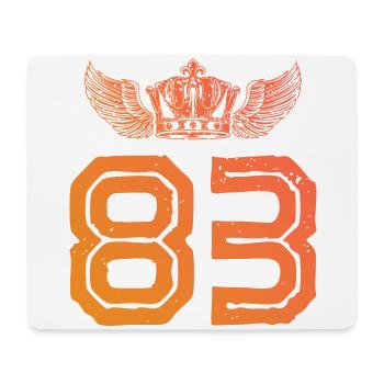 83 Number crown - Mouse Pad (horizontal) - white - Front