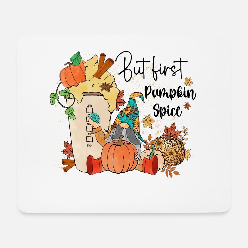 Aber zuerst Pumpkin Spice - Mousepad (Querformat) - Weiß