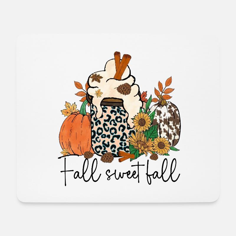 Herbst Süßer Herbst - Mousepad (Querformat) - Weiß