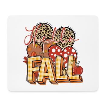 Hallo Herbst, Happy Fall y'all - Mousepad (Querformat) - Weiß - Vorne