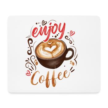 Genießen Sie Kaffee, Happy Fall y'all - Mousepad (Querformat) - Weiß - Vorne