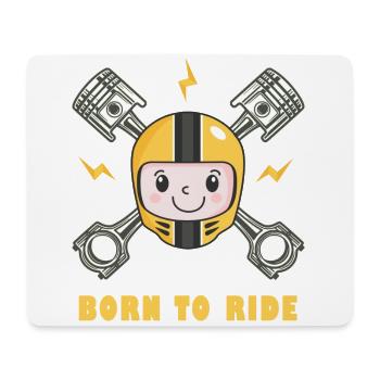 Motorrad TO RIDE Geburt Schwangerschaft - Mousepad (Querformat) - Weiß - Vorne