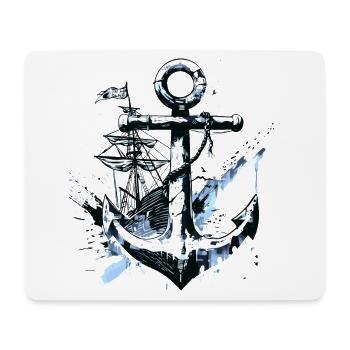 Anchor Ship Sailing Ship Art Sailor Sailor - Mouse Pad (horizontal) - white - Front
