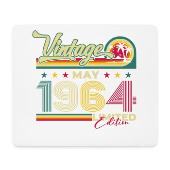 Vintage May 1964 Vintage 1964 Birthday 1964 - Mouse Pad (horizontal) - white - Front