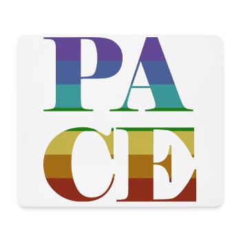 Pace in großen bunten Buchstaben - Mousepad (Querformat) - Weiß - Vorne