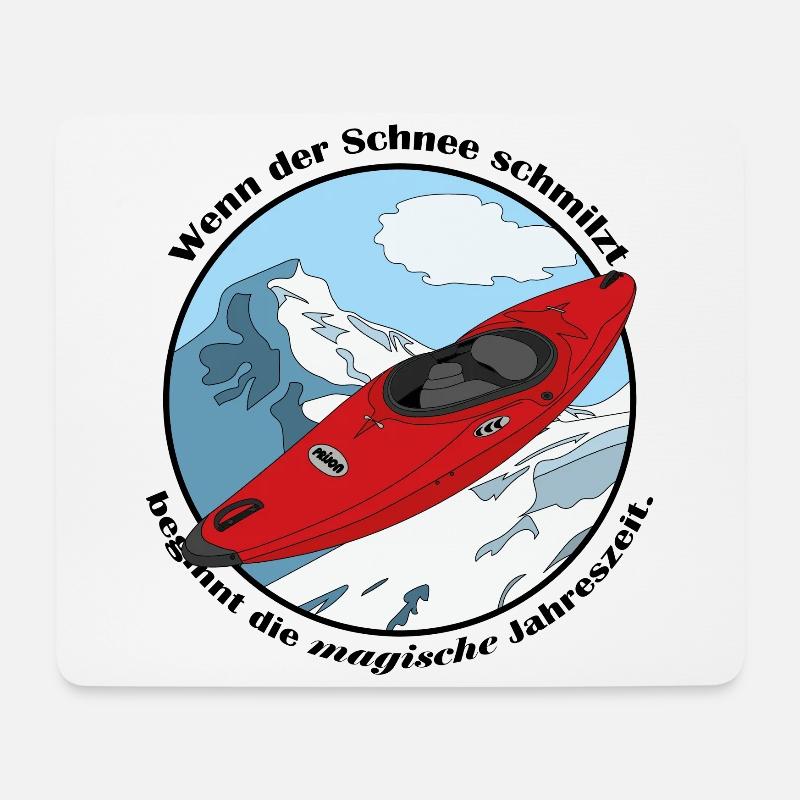 Kajak magische Jahreszeit - Mousepad (Querformat) - Weiß