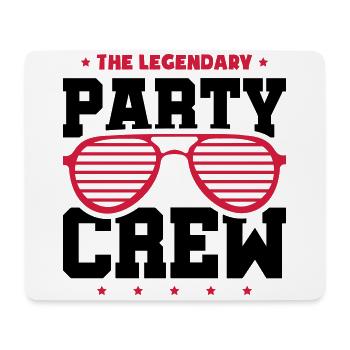 Party Crew - Mousepad (Querformat) - Weiß - Vorne