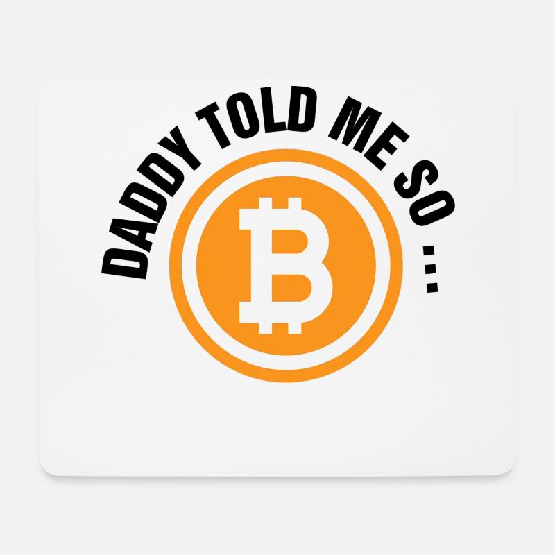 Bitcoin Vatertag - Mousepad (Querformat) - Weiß