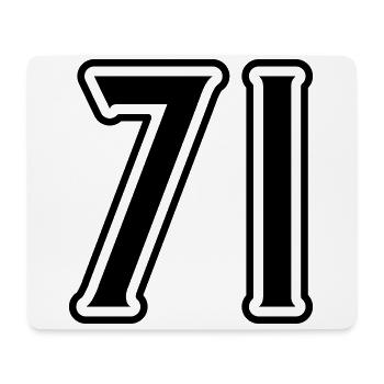 71 Number Symbol - Mouse Pad (horizontal) - white - Front