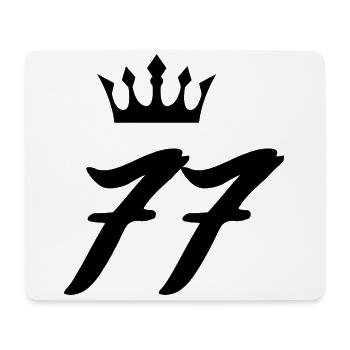 77 Number crown - Mouse Pad (horizontal) - white - Front