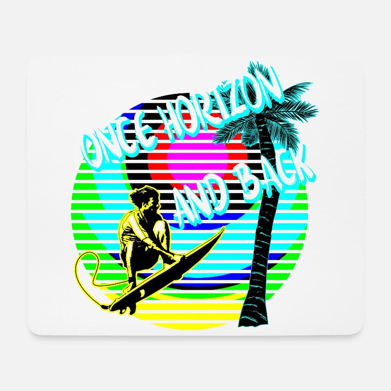 Once horizon and back Surfer Palme - Mousepad (Querformat) - Weiß