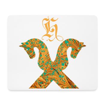 cheval pignon e 95 h - Tapis de souris (format paysage) - blanc - Devant