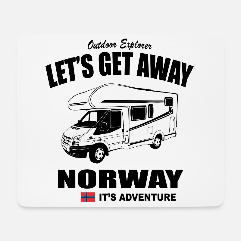 Norwegen - Camper - Wohnmobil - Mousepad (Querformat) - Weiß