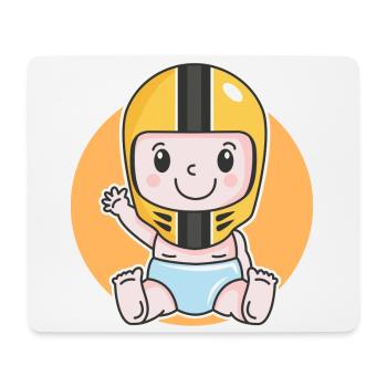 Motorrad Baby Biker Baby Geburt Schwangerschaft - Mousepad (Querformat) - Weiß - Vorne