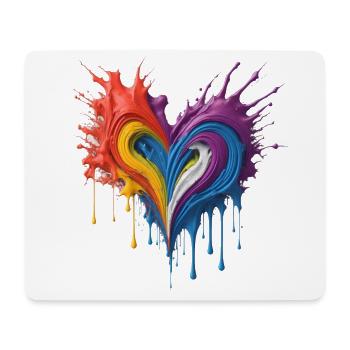 Heart, Love, Color, Art - Mouse Pad (horizontal) - white - Front