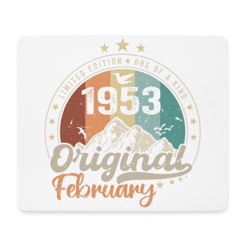 Legenden geboren im Februar 1953 Geschenk 71 Jahre - Mousepad (Querformat) - Weiß - Vorne