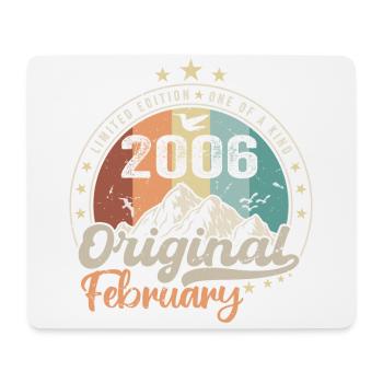 Legends Born In February 2006 18 Jahre Geschenk - Mousepad (Querformat) - Weiß - Vorne