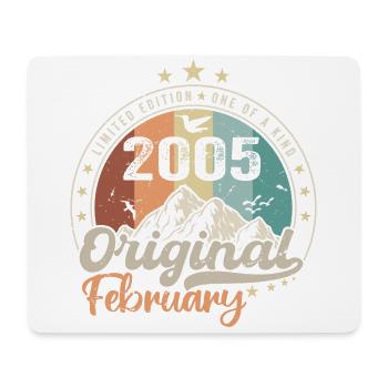 The legends born in February 2005 gift 19 years old - Mouse Pad (horizontal) - white - Front