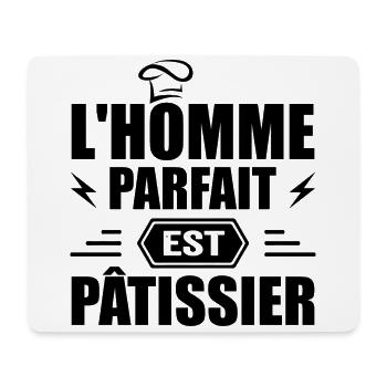 Der perfekte Mann ist Konditor Konditor-Geschenk - Mousepad (Querformat) - Weiß - Vorne