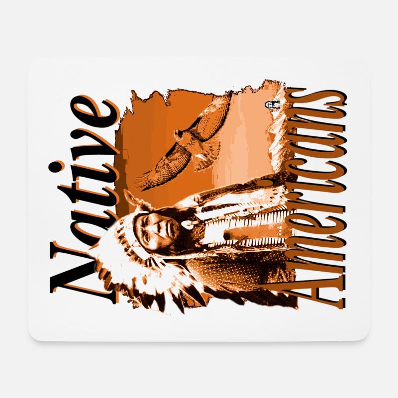 Native Americans 9 - Mousepad (Querformat) - Weiß