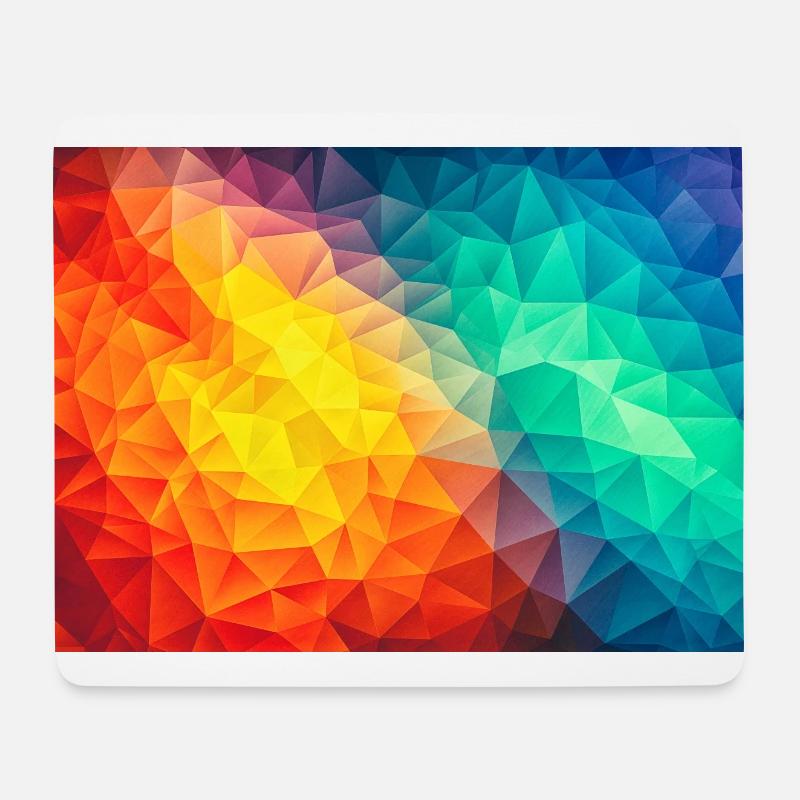 Abstract Colorful triangles geometry - Phone Case - Mouse Pad (horizontal) - white