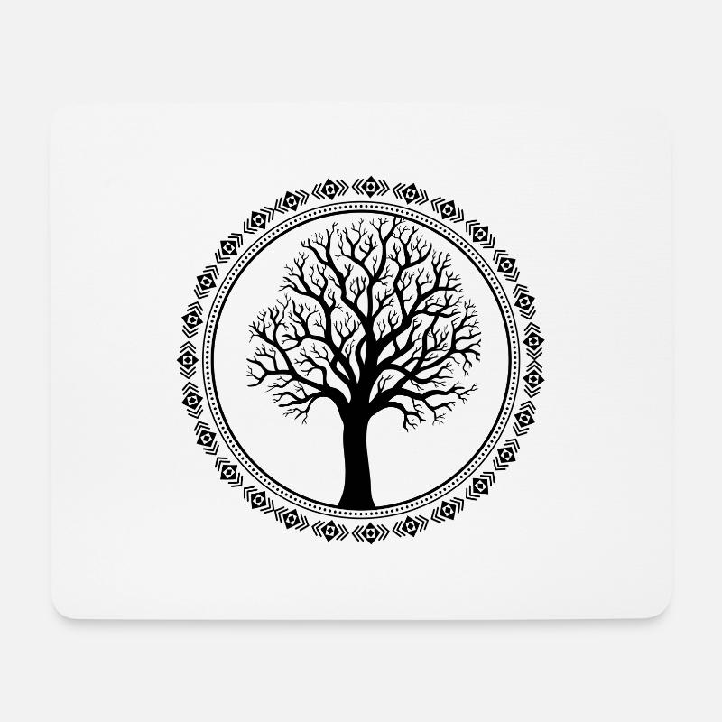 Yoga Shirt - Lebensbaum - Mousepad (Querformat) - Weiß