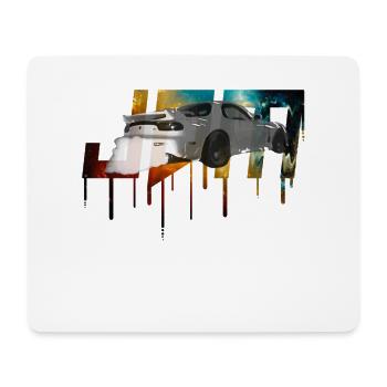 RX7 JDM Racecar Car Tuning Turbo Racing Gift - Mouse Pad (horizontal) - white - Front