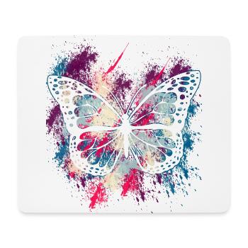 Papillon Monarque Printemps Coloré Doux Cadeau - Tapis de souris (format paysage) - blanc - Devant