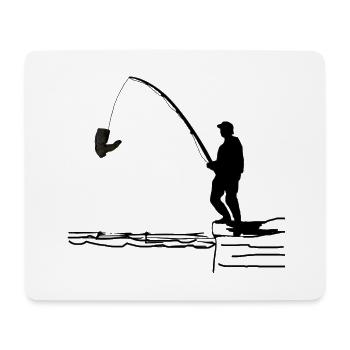 Pêche - Tapis de souris (format paysage) - blanc - Devant