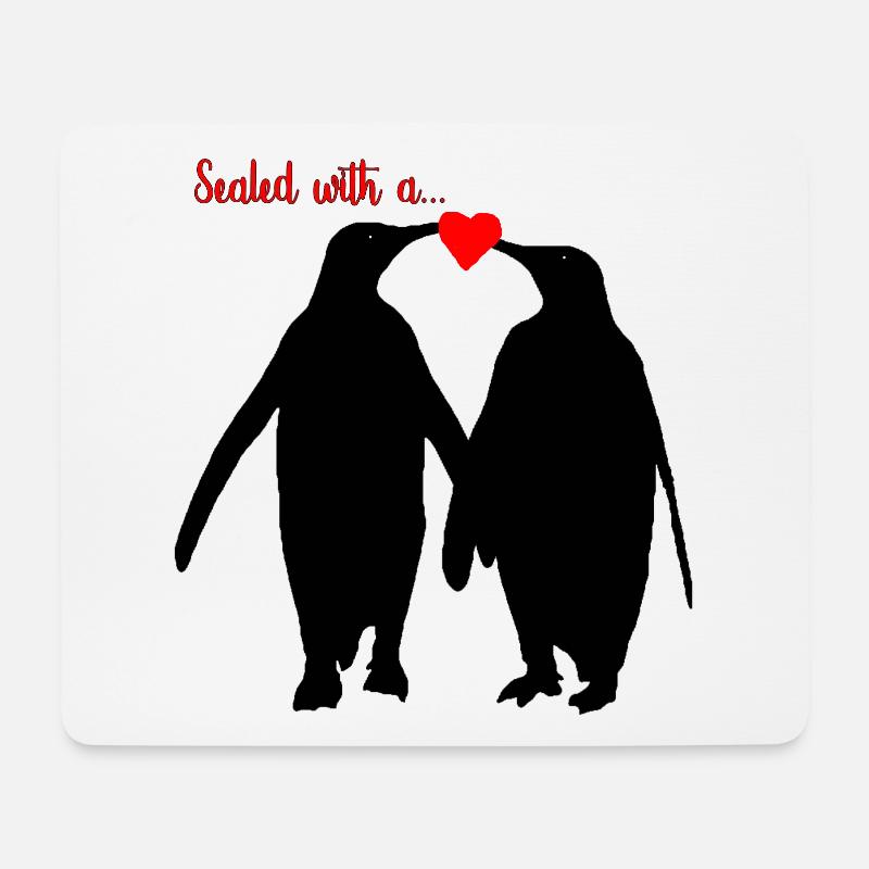 Pinguin - Mousepad (Querformat) - Weiß