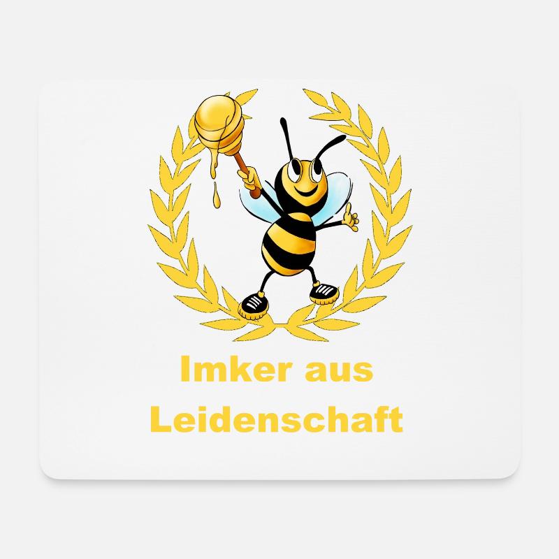 Beekeeper Shirt - Beekeeper with passion - Mouse Pad (horizontal) - white