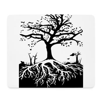 Arbre de vie Arbre chanceux, espoir - Tapis de souris (format paysage) - blanc - Devant