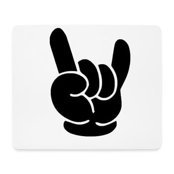 Rock'n Roll Hand Heavy Metal Hard Rock - Mouse Pad (horizontal) - white - Front