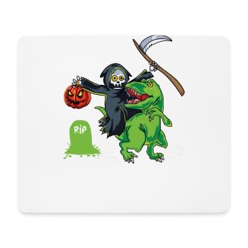 Sensenmann Reitet T Rex Halloween Reaper Geschenk - Mousepad (Querformat) - Weiß - Vorne