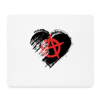 Grungy I Love Anarchy Heart Flag - Mouse Pad (horizontal) - white - Front